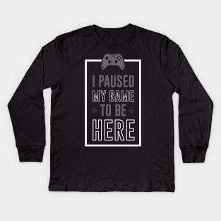 Paused Kids Long Sleeve T-Shirt